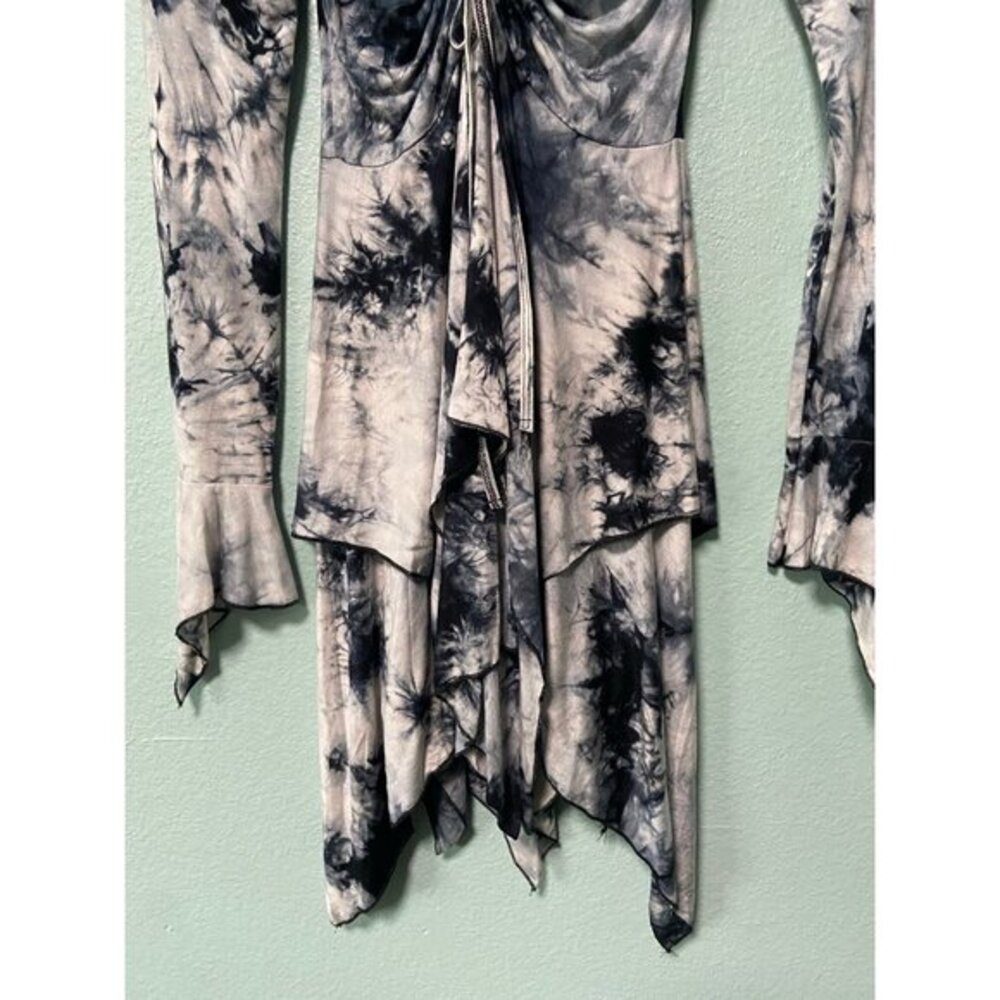 NWT Current Mood Dolls Kill Tie Dye‎ Full Sleeve Handkerchief Dress  Small - Picture 3 of 9